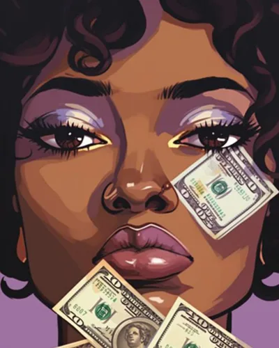 Vista 32 de Pintura por Números Afroamericana DIY Pintura Acrílica Kit de Pintura por Números para Niños Adultos Principiantes Chica Negra de Moda DIY Pintura