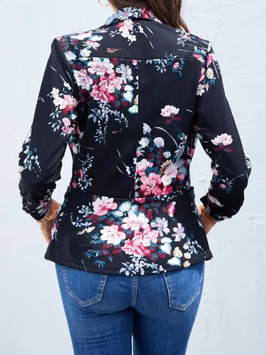 Vista 7 de Unifizz Blazer Casual para Mujer con Bolsillos Frente Abierto Cardigan Chaqueta de Trabajo Oficina Manga 34
