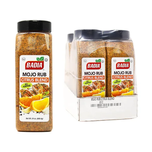 Vista 7 de Badia Mojo Rub Mezcla Cítricos 142 ml – Marinada de Ajo y Cítricos Picante – Audaz Sal Seco de Inspiración Latina con Naranja, Limón y Lima
