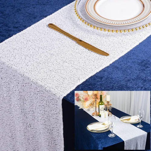 Vista 28 de ShinyBeauty - Camino de mesa rectangular con lentejuelas negras, de 12 x 72 pulgadas, para bodas, fiestas, decoración (12x72 pulgadas) (Negro)