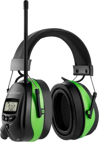 Vista 12 de Auriculares de radio AM FM mejorados con Bluetooth 5.4, orejeras de seguridad NRR de 25 dB para reducción de ruido, auriculares digitales