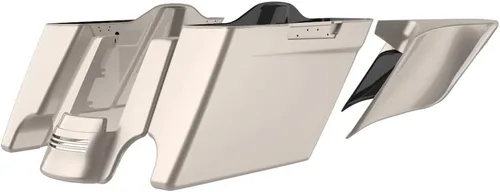 Vista 86 de Cubiertas laterales de alforjas estiradas para motocicleta, extensión extendida para Harley Touring 2014+ - Whisky ámbar Amber Whiskey