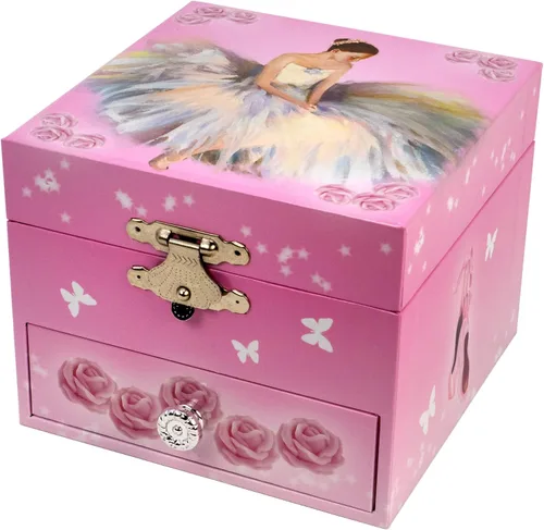 Vista 2 de The San Francisco Music Box Company Caja de música con bailarina de un cajón