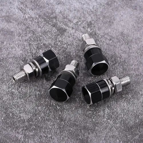 Vista 5 de 4 tornillos para marco de matrícula, tornillos universales para marco de matrícula, tornillos para motocicleta (negro)