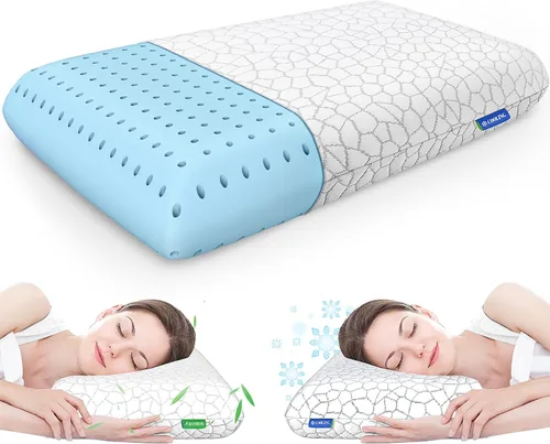Vista 8 de CushZone Almohadas de espuma viscoelástica para dormir, almohada de cama con funda extraíble y lavable a máquina, almohada de cama para dormir