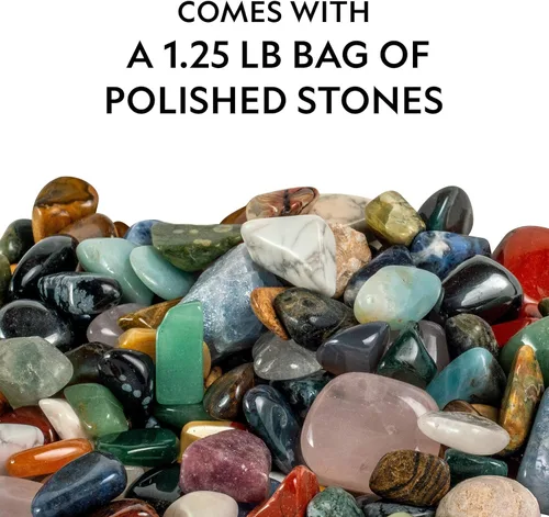 Vista 2 de Kit de colección de rocas de National Geographic para niños – 1.25 lb. Rocas, minerales y piedras preciosas surtidas y 50 rocas y minerales geniales