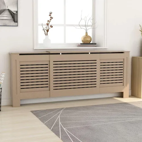 Vista 20 de 2 piezas de MDF para el hogar, calentador de sala de estar, soporte lateral para calefacción, cubierta de radiador, estante de gabinete de Blanco