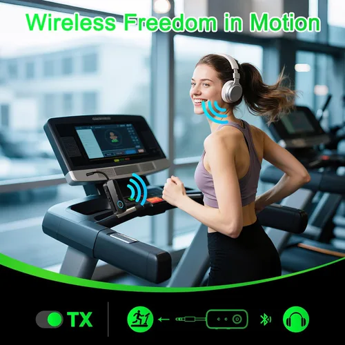 Vista 6 de Transmisor Receptor Bluetooth 5.4 Premium Pro, adaptador de audio de avión, transmisor inalámbrico para TV/vuelo de viaje, aerolínea, gimnasio. Negro