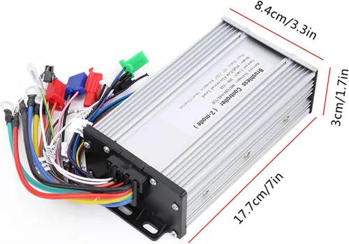 Vista 7 de Controlador de motor sin escobillas, carcasa de aluminio duradera de alta potencia 1000W-1500W, controlador de 48V-72V, rango de voltaje