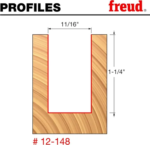 Vista 94 de Broca recta de doble acanaladura Freud, 15/64 x 3/4 de pulgada, con vástago de 1/2 pulgada, 12-096