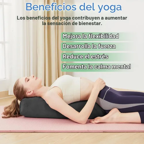 Vista 6 de Rectangular Yoga Bolster Pillow for Restorative Yoga