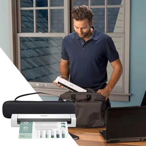 Vista 4 de Aproca Funda compatible con Brother DS-640 / DS-740D / DS-940DW / Doxie Go SE Compact Mobile Document Scanner, bolsa de almacenamiento portátil