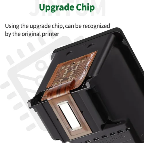 Vista 2 de JINTUM Cartucho de tinta remanufacturado de repuesto para HP 67XL Cartucho de tinta negra para impresora HP 2755e 2700 2752e 2752 2742e 4155e 4100