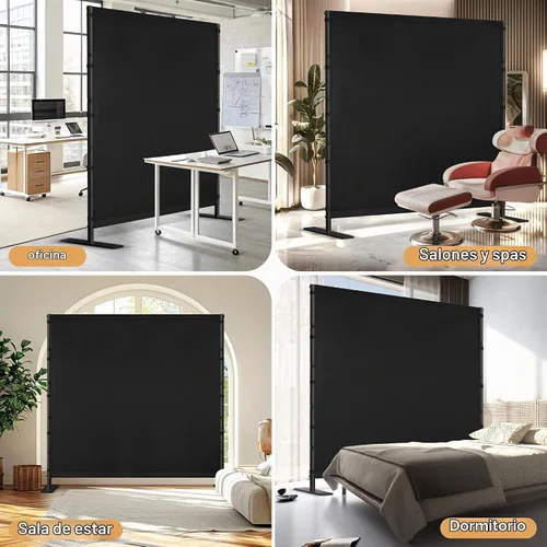 Vista 6 de Panel divisor de habitación, pantalla de privacidad grande de 6 pies