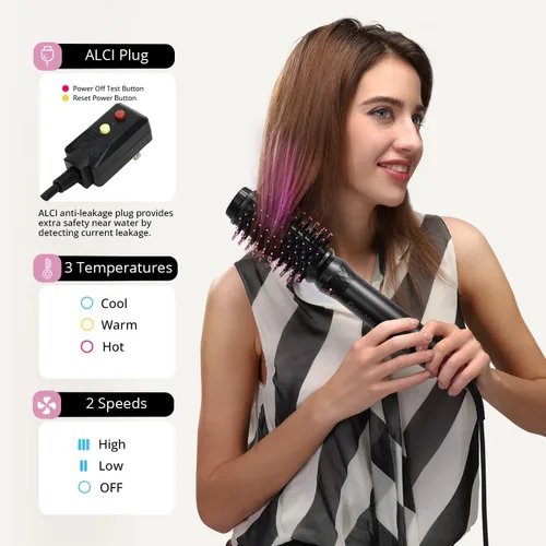 Vista 3 de Air Styler, secador de pelo de secado rápido y herramienta de peinado para rizar, moldeador de aire caliente sin daños por calor, envoltura de aire