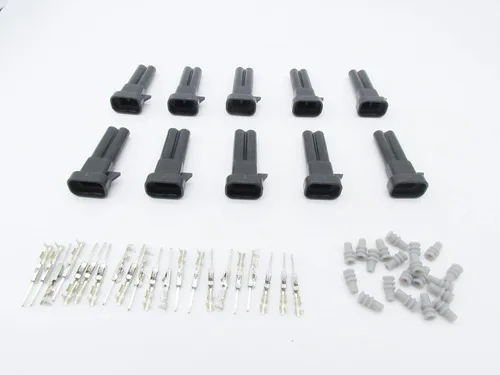 Vista 2 de 10 Sets 2 Pin Delphi Male Mazda EFI Plug Auto Motor de coche Conector Plug 15411633
