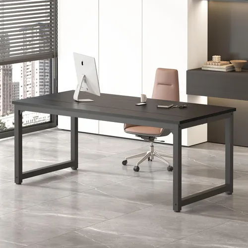 Vista 12 de NSdirect - Escritorio extra grande de 63 pulgadas XL para computadora, tiene una amplia mesa de trabajo para escritura, juegos y trabajo en casa
