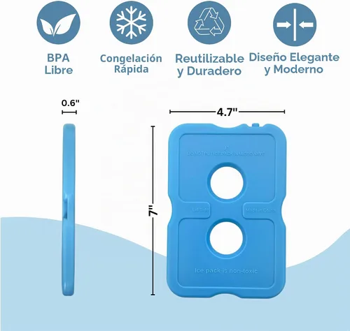 Vista 3 de GURIN Reusable Ice Packs for Lunch Box/Coolers, Bag, or Backpack Coolers - Cold Up to 8-12 Hours Long Lasting for Camping Picnic, Outdoor