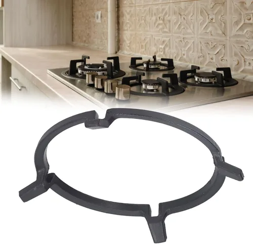 Vista 5 de Estante para estufa, estante antideslizante para ollas de gas, soporte de hierro para rejilla de estufa, estante de cocina de gas, soporte universal