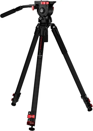 Vista 8 de IFOOTAGE Gazelle TC7 - Trípode para cámara de carbono, 61 pulgadas, 3 secciones con mango de liberación rápida, compatible con videocámara DSLR