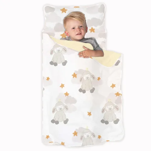 Vista 16 de JumpOff Jo - Colchoneta para siesta para niños, saco de dormir para niños con almohada extraíble y manta ultra suave para preescolar, guardería