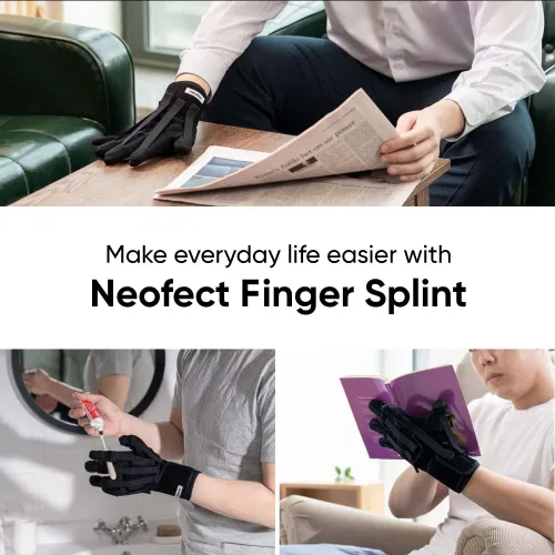 Vista 5 de Neofect Férula para dedos espásticos para dedos espásticos, equipo de recuperación de accidente cerebrovascular, ejercitador de dedos, fortalecedor