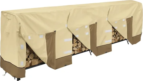 Vista 16 de Classic Accessories Veranda - Cubierta resistente al agua para estante de troncos de 4 pies, fundas para muebles de patio