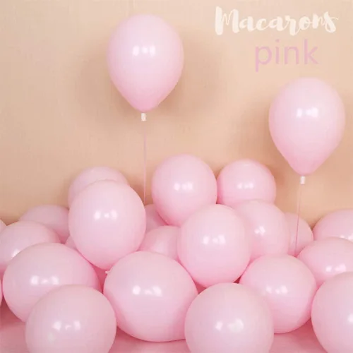 Vista 4 de BEISHIDA - 200 globos de 5 pulgadas de color rosa pastel, globos pequeños de color rosa bebé, globos mini de color rosa claro macaron, globos