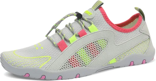 Vista 6 de MAYZERO Zapatos de agua para hombres y mujeres, zapatos de surf, playa, piscina, zapatos de punta ancha, senderismo, zapatos de agua, zapatillas