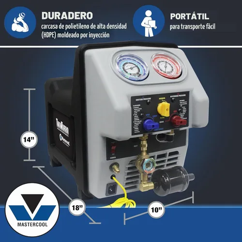 Vista 6 de Máquina de recuperación Mastercool 69365 Twin Turbo R134a/R22/R404A/R410A