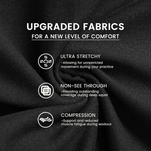Vista 3 de GAYHAY Leggings con bolsillos para mujer, tallas regulares y grandes, pantalones de yoga capri de cintura alta, control de abdomen, compresión