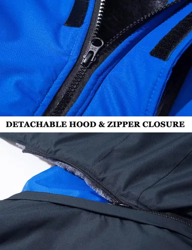 Vista 5 de BIYLACLESEN Men's Winter Coats Fleece Lined Ski Jacket Warm Windbreaker Parka