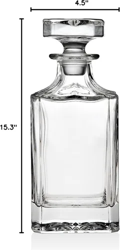 Vista 5 de Decantador de whisky para licor escocés Bourbon Vodka o Vino - 25.4 fl oz
