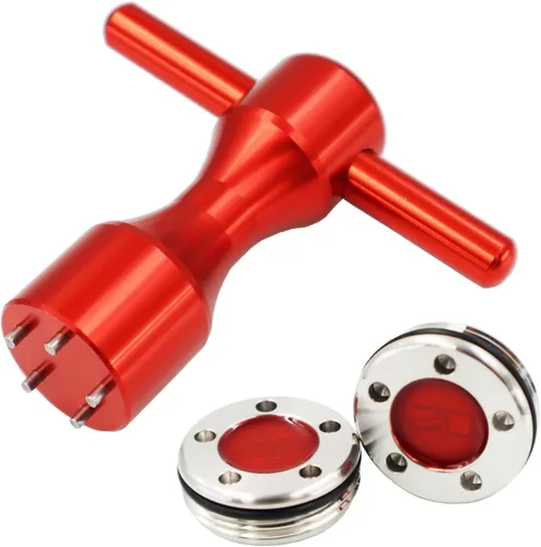 Vista 2 de 2 pesos personalizados de 0.71 oz + llave roja para putters Titleist Scotty Cameron, color rojo Compatible with Titleist Scotty Cameron Putters