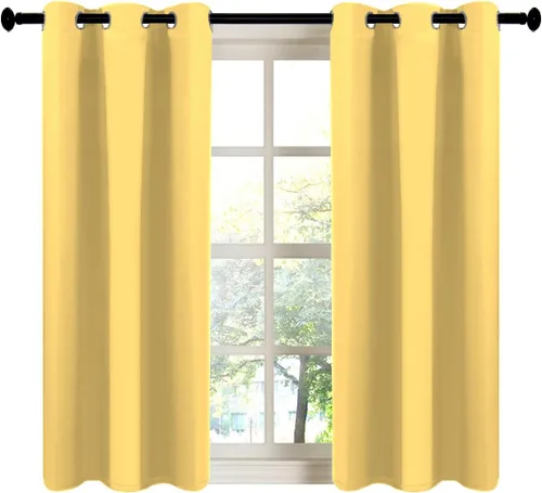 Vista 108 de LA PALMA Cortinas opacas con aislamiento térmico y ojales, para sala de estar, dormitorio, paquete de 2 paneles