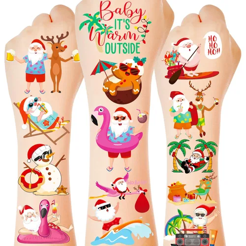 Vista 13 de 64 PIEZAS 4 Hojas Juego de Tatuajes Temporales del 4 de Julio, Decoraciones Patrióticas para Fiestas de Cara y Cuerpo, Calcomanías de Tatuajes