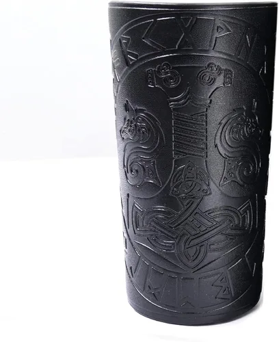 Vista 6 de Colaxi - Protector de muñeca medieval con patrón de terremoto, piel sintética para cosplay