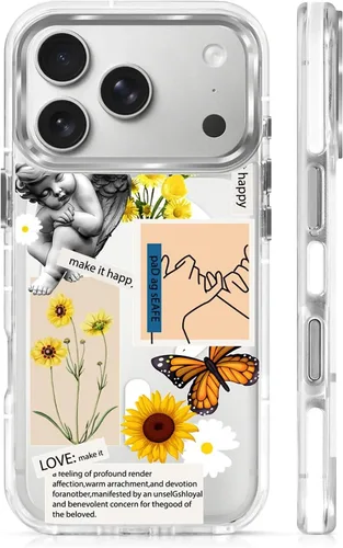 Vista 85 de Funda para iPhone 13 Pro, transparente con bonito patrón de tiburón azul, compatible con Magsafe funda protectora suave para mujeres y niñas (blanco)