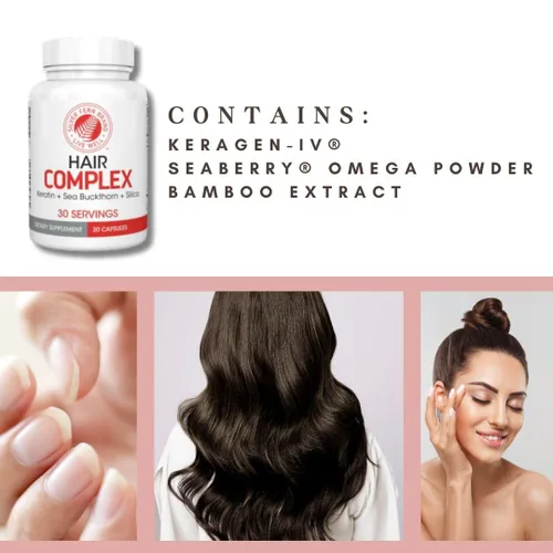 Vista 3 de Silver Fern Hair Complex - Suplemento capilar para promover un cabello saludable Cada botella contiene un suministro de polvo de 30 días - 1