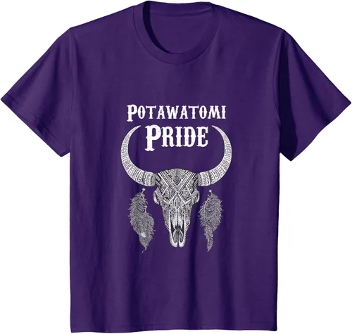 Vista 26 de Potawatomi Pride Tribe Native American Indian Buffalo Camiseta