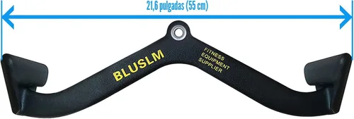 Vista 2 de BLUSLM LAT Pull Down Bar for Cable Machine, LAT Pulldown Attachments T-bar V-bar Cable Attachment for Gym, Back Tricep Strength Training Handle