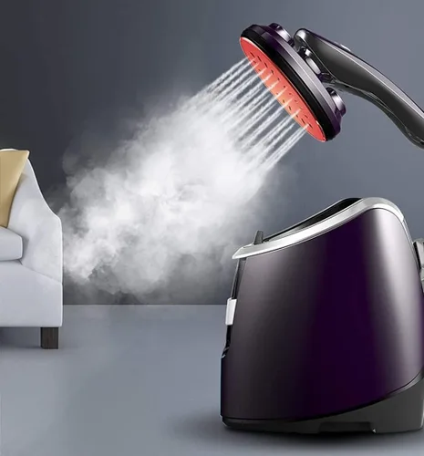 Vista 5 de Vaporizador para ropa, vaporizador de ropa de pie de 2100 W con boquilla de vapor de cerámica actualizada, removedor de arrugas de calentamiento