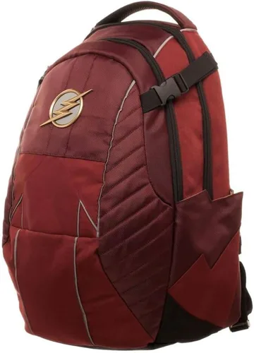 Vista 2 de DC Comics The Flash construido uniforme traje cómic superhéroe mochila portátil bolsa