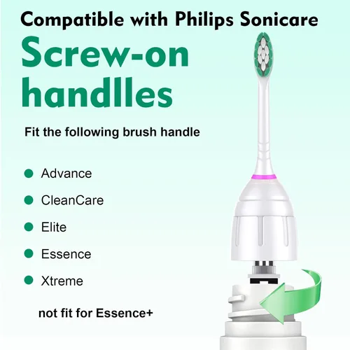 Vista 2 de Cabezales de cepillo de dientes de repuesto para Philips Sonicare E Series Essence Elite Xtreme Advance CleanCare All Screw On Cepillo de dientes
