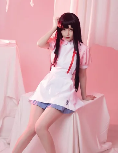Vista 2 de CR ROLECOS Conjunto completo de disfraz de anime Junko Mikan Ibuki para mujer