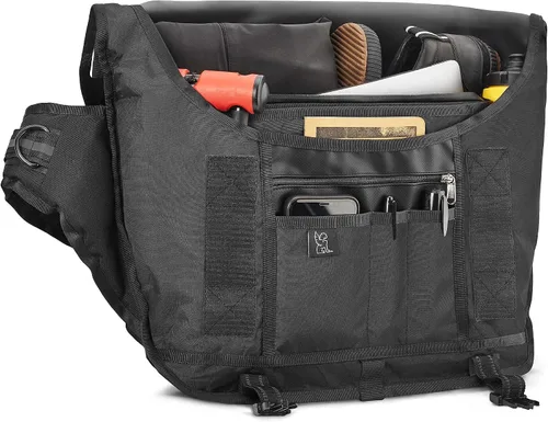 Vista 3 de Chrome Industries Citizen Night Messenger Satchel Bag 24 litros con organizador negro