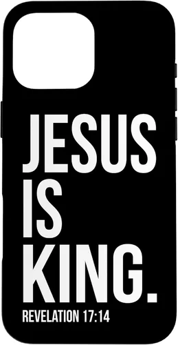 Vista 19 de Jesus is King Bible Scripture Quote Christian Case for iPhone 17