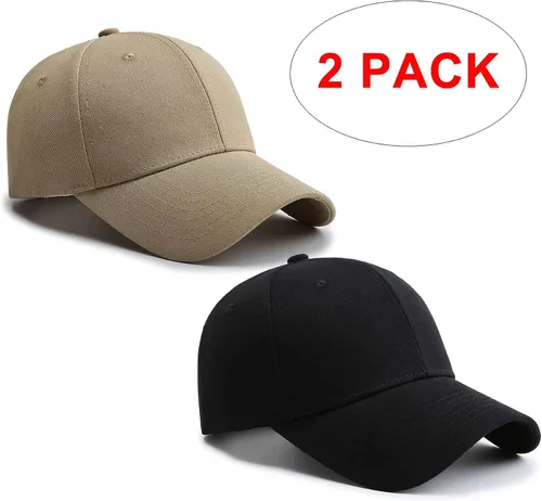 Vista 2 de PFFY Paquete de 2 gorras de béisbol para hombre y mujer