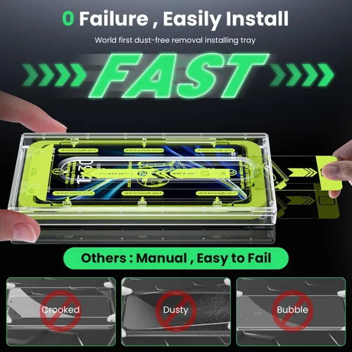 Vista 3 de WSKEN Protector de pantalla para Samsung Galaxy S25 Ultra - [Soporte de desbloqueo de huellas dactilares] Compatible con fundas, eliminación