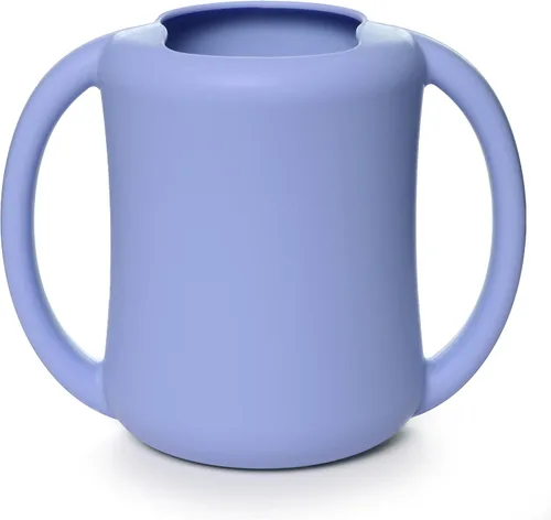 Vista 9 de PrimaStella Taza de entrenamiento de silicona para bebés y niños pequeños con asas (coral)
